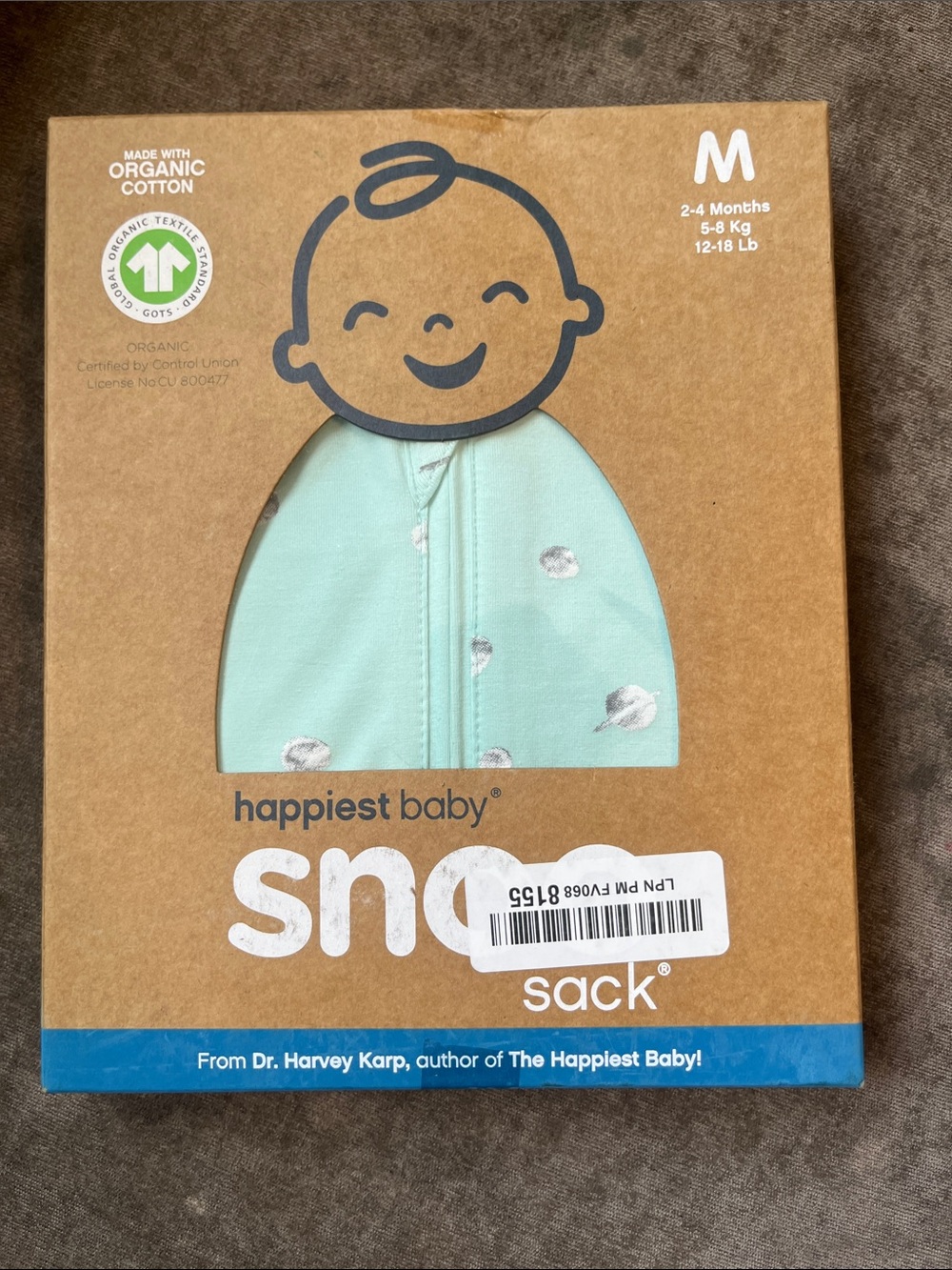 Happiest Baby SNOO Sleep Sack - 100% Organic Cotton Baby Swaddle Blanket